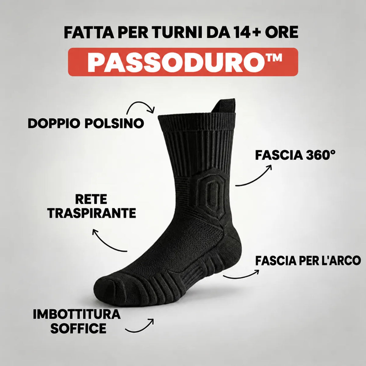 PassoDuro™ Calza Tecnica